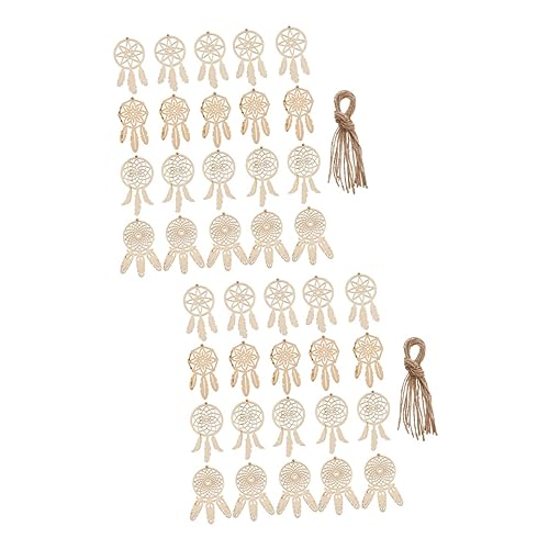 SHINEOFI 2 Sätze Hölzerner Anhänger Kunsthandwerk Für Gartenschnur Kinderzimmerdeko Room Decoration Holzscheiben Handwerk Holz -kit Beige 40 Stück * 2 SHINEOFI 2 Sätze Hölzerner Anhänger Kunsthandwerk Für Gartenschnur Kinderzimmerdeko Room Decoration Holzscheiben Handwerk Holz -kit Beige 40 Stück * 2 von SHINEOFI