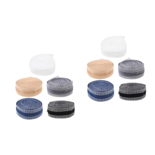 SHINEOFI 2 Sätze Hosenbandstreifen Zum Nähen Von Stoffen Hosenstoff Klebriges Saumband Zum Bügeln Saumband Ohne Nähen Stäbchen Zum Nähen Doppelseitiges Stoffband Dünne 5 Rollen * 2 von SHINEOFI