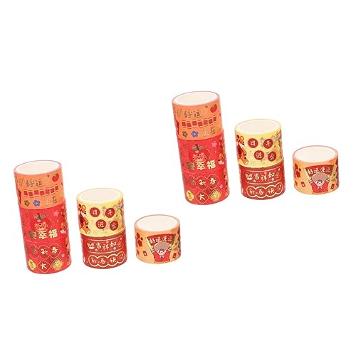 SHINEOFI 2 Sätze Jahr Des Tigers Heißprägeband Entzückendes Scrapbook-klebeband Multifunktionale Washi Tapes Dekorationsband Sammelklebeband Buntes Band Bastelbedarf Papier 6 Rollen * 2 SHINEOFI 2 Sätze Jahr Des Tigers Heißprägeband Entzückendes Scrapbook-klebeband Multifunktionale Washi Tapes Dekorationsband Sammelklebeband Buntes Band Bastelbedarf Papier 6 Rollen * 2 von SHINEOFI