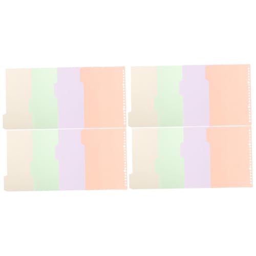 SHINEOFI 2 Sätze Karteikarten-loseblattpapier Trennwand Für Papierordner Mit Organisation A5 Trennstreifen Für Ordner Indexkarten Notebook-zubehör Trennblätter Für Papierordner 8 Stück * 2 von SHINEOFI