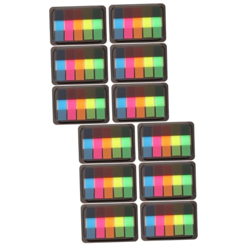 SHINEOFI 2 Sätze Klebriger Markierungsaufkleber Bunt Neon-seitenmarkierungen Lesezeichen-tabs Buchregisterkarten Zum Kommentieren Von Büchern Artikel Anmerkungen Und Das Haustier 6boxen*2 von SHINEOFI
