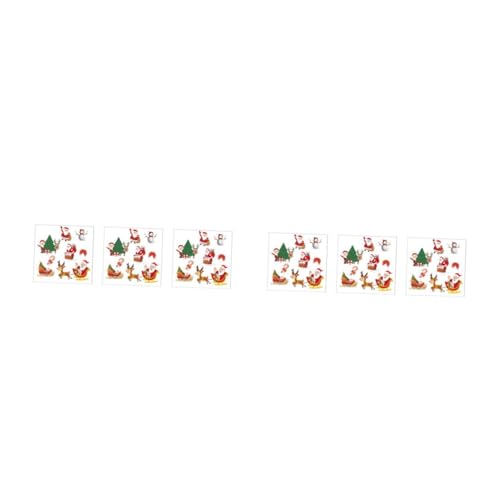 SHINEOFI 2 Sätze Kleidungsaufkleber Weihnachtsaufkleber Transferaufkleber Aufreiben Aufbügelbilder Abc Wickeltasche Aufnäher Für Tasche Patch Für Kleid Sublimationsfolie 3 Blätter * 2 von SHINEOFI