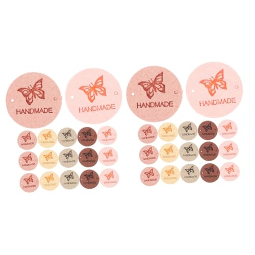 SHINEOFI 2 Sätze Kleidungsetikett Namensschilder Für Kleidung Namensetiketten Für Kleidung Individuelle Nähetiketten Personalisierte Etiketten Gemacht Nähen Mikrofaser-leder 50 Stück * 2 von SHINEOFI