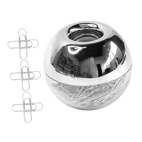 SHINEOFI 2 Sätze Kleine Metall-papierklammern Mit Magnetischer Aufbewahrungsbox Stabile Büroklammern Für Dokumentenorganisation Und Lesezeichen Kreative Schreibtisch-accessoires Für Lehrer von SHINEOFI