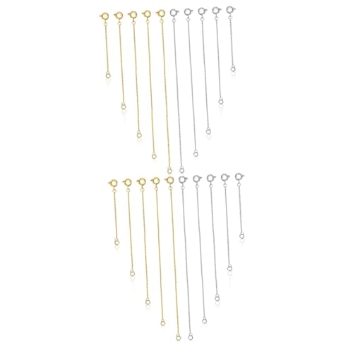 SHINEOFI 2 Sätze Kupfer-halskette Schmuck Verlängerung Kupfer Halskette Verlängerung Schmuck Kettenverlängerung Machen Verlängerungsketten Schmuckverlängerungen 10 Stück * 2 von SHINEOFI