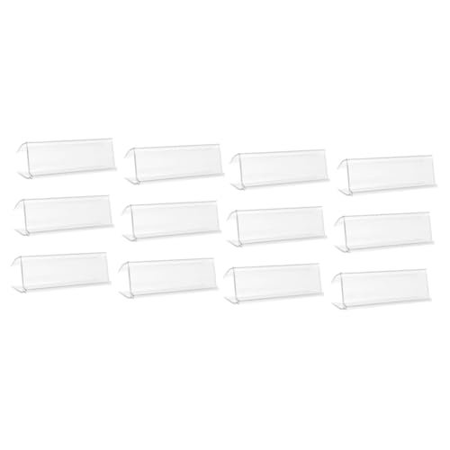 SHINEOFI 2 Sätze Ladenschildständer Plakatständer Plakathalter Weiß Etikett Supermarkt Liste Einzelhandel Schildhalter Verschleißfester Schilderhalter Stabiler Acryl 6 Stücke * 2 von SHINEOFI