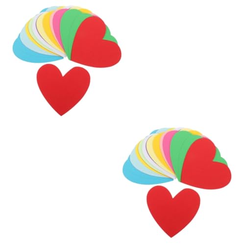 SHINEOFI 2 Sätze Liebe Handpapierschnitt Schläge Herzförmige Karte Bulletin -brett Spielzimmer Bunte Papierklammern Kreis Grenzen Klassenzimmer Bulletin Boden Herznoten Post 30 Stück * 2 von SHINEOFI