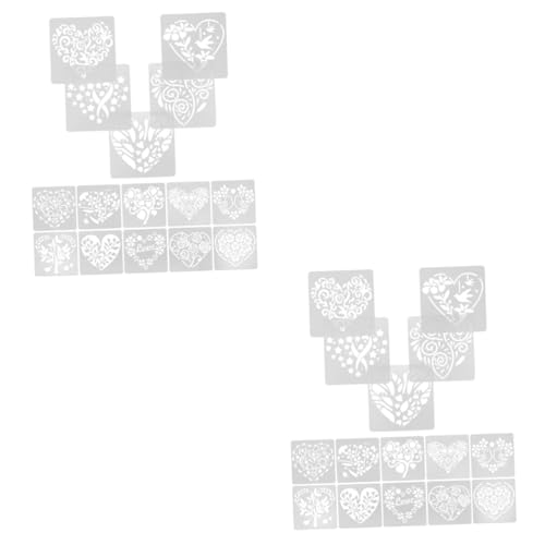 SHINEOFI 2 Sätze Liebe Herz Zeichnungsvorlage Für Herzschablonen Zum Malen Malschablonen Valentinsthema-schablone Wiederverwendbar Wandschablone Und Weiß Das Haustier 15 Blätter * 2 SHINEOFI 2 Sätze Liebe Herz Zeichnungsvorlage Für Herzschablonen Zum Malen Malschablonen Valentinsthema-schablone Wiederverwendbar Wandschablone Und Weiß Das Haustier 15 Blätter * 2 von SHINEOFI