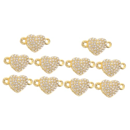 SHINEOFI 2 Sätze Magnetverschlüsse Selber Machen Stecker Für Schlüssel Schließe Herz Schmuck Halskette Schnalle Magnetische Armbandverschlüsse Legierung Golden 5 Stücke * 2 von SHINEOFI