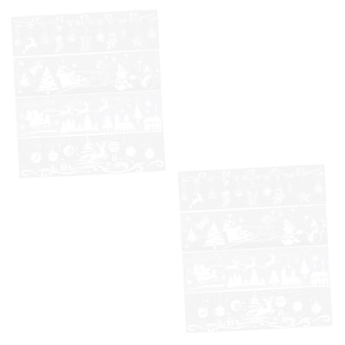 SHINEOFI 2 Sätze Malvorlage Für Weihnachten Schablone Bausätze Weihnachtsschmuck Kugeln Urlaubszeichnungsvorlage Wand Hohle Diy-vorlage Wände Malerei Das Haustier Weiß 4 Stück * 2 von SHINEOFI