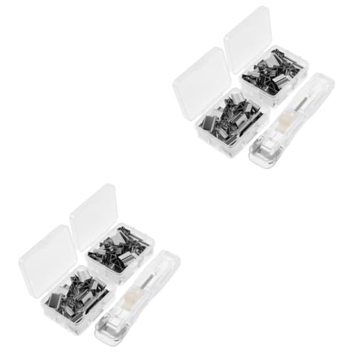 SHINEOFI 2 Sätze Nadelloser Hefter dokumentieren Büroklammern Bulldogge-Clips Klemmbretter aktenhefter Papierklammer-Set wiederverwendbarer Dokumentenhefter Buchbindematerialien Plastik SHINEOFI 2 Sätze Nadelloser Hefter dokumentieren Büroklammern Bulldogge-Clips Klemmbretter aktenhefter Papierklammer-Set wiederverwendbarer Dokumentenhefter Buchbindematerialien Plastik von SHINEOFI