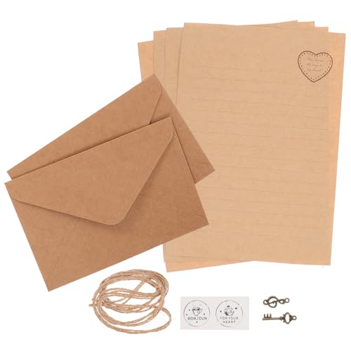 SHINEOFI 2 Sätze Notebook -Briefpapier Set Umschlag für Einladung Briefpapier-Umschlag-Kit Briefversorgung Briefpapier-Kit Briefumschlag aus Briefpapier Hanfseil SHINEOFI 2 Sätze Notebook -Briefpapier Set Umschlag für Einladung Briefpapier-Umschlag-Kit Briefversorgung Briefpapier-Kit Briefumschlag aus Briefpapier Hanfseil von SHINEOFI