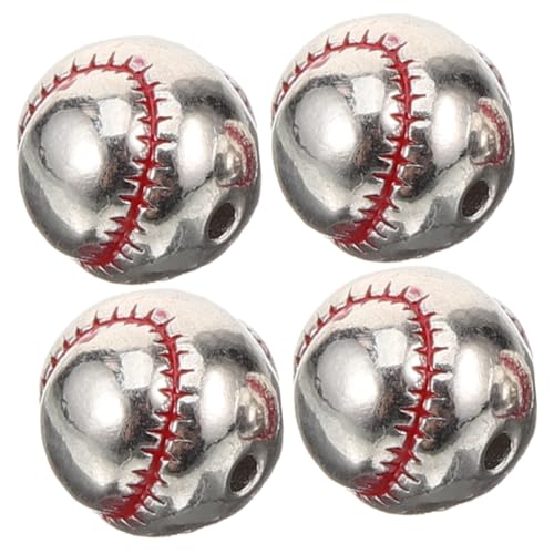 SHINEOFI 2 Sätze Perlen Armband Runden Für Herstellung Schmuck Machen Schmuck Basteln Zubehör Perlenvorhang Perlenarmband Perlen-anhänger Armband Lose Perlen Kupfer Silver 2 Stück * 2 von SHINEOFI