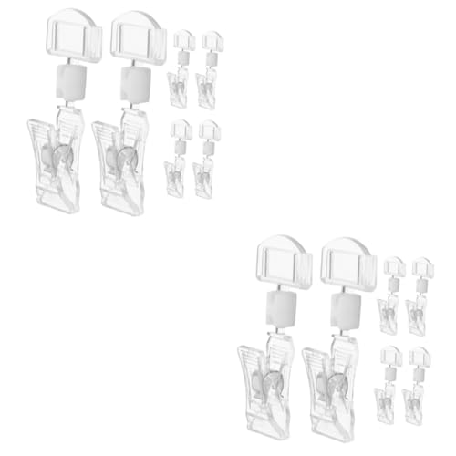 SHINEOFI 2 Sätze Preisschild Drehbar Einzelhandelsetiketten Clip Für Schilderhalter Namensschilder Kleine Schilder Einzelhandelsdisplay Preisaufkleber Poster Display 6 Stück * 2 von SHINEOFI
