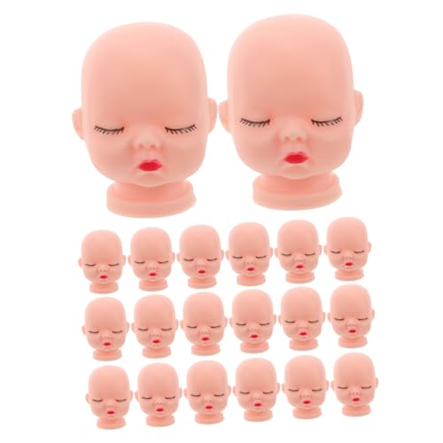 SHINEOFI 2 Sätze Puppenkopf Aus Vinyl Nur Herstellung Für Winzig Kahl Puppenköpfe Plush Toy Vinyl Puppenkopf Plush Puppe Schlüsselanhänger Puppengesichter Zum Basteln 20 Stück * 2 von SHINEOFI