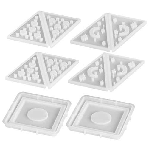 SHINEOFI 2 Sätze Pyramid Candle Holder Silikonform Diy Teelichthalter Gießform für Harz Kerzen Plaster Kreative Formen für Hochzeit Feiertage und Heimdekoration von SHINEOFI