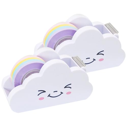 SHINEOFI 2 Sätze Regenbogen Klebeband Abroller mit Wolken Cutter Tragbar Praktische Sticker und Tape Accessoires für Büro Schule Zuhause Rutschfest Vielseitig Einsetzbar SHINEOFI 2 Sätze Regenbogen Klebeband Abroller mit Wolken Cutter Tragbar Praktische Sticker und Tape Accessoires für Büro Schule Zuhause Rutschfest Vielseitig Einsetzbar von SHINEOFI