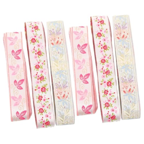 SHINEOFI 2 Sätze Retro Blumenband Accessoires Dekoratives Gurtband Accessoire 2672+2682+2688 3 Stück Glitzernde Blumennadeln Für Zeremonien Blumenstrauß Samt Spitzenband 3 Rollen * 2 von SHINEOFI