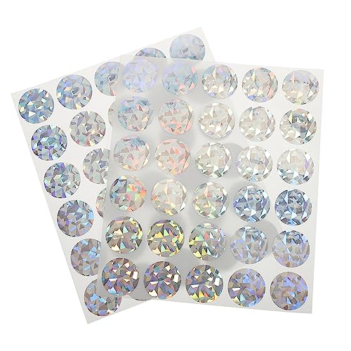 SHINEOFI 2 Sätze Rubbelkarten-aufkleber Du Vinyl Etiketten Runden Farbig Scheckheft Scrapbbok Hochzeitspiele Stickers Stickbild Glitzer-rubbelaufkleber Spiel-requisiten Papier 2 Blätter * 2 von SHINEOFI