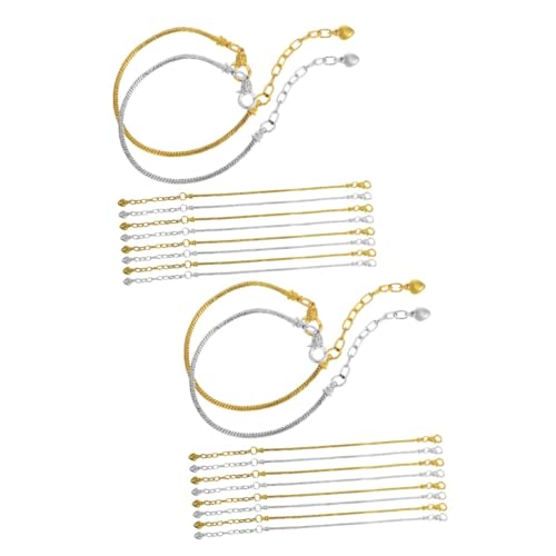 SHINEOFI 2 Sätze Schlangenknochen-kettenarmband Armbänder Herstellung Für Frauen Armband Armbandkette Schlangenarmband Charm-armband-kette Handgelenkschmuck Kupfer 10 Stück * 2 von SHINEOFI