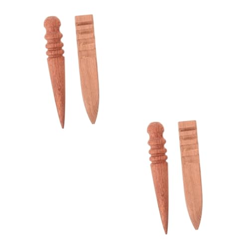 SHINEOFI 2 Sätze Schleifstab Für Leder Vorzeltösen Rundstab Die Vorderkante Lederbearbeitung Rundstäbe Werkzeug Rand Lederpolierer Für Kunstwerke Lederpolierer Für Diy Holz 2 Stücke * 2 von SHINEOFI