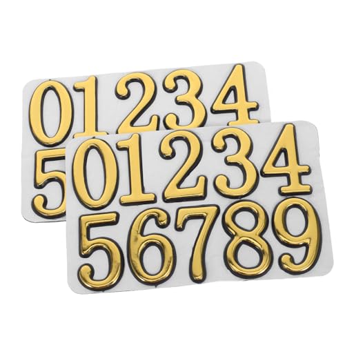 SHINEOFI 2 Sätze Selbstklebende Hausnummern Gold Wetterfest Stabil Für Tür Briefkasten Adresse Außenbereich Elegant Minimalistisch SHINEOFI 2 Sätze Selbstklebende Hausnummern Gold Wetterfest Stabil Für Tür Briefkasten Adresse Außenbereich Elegant Minimalistisch von SHINEOFI
