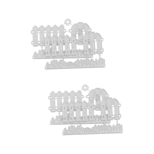 SHINEOFI 2 Sätze Stanzform ausstechplatte cutter messser DIY Schneidematrize kantenschleifmaschine Kohlenstoff sterben Prägewerkzeug zur Papierherstellung Schimmel für Fotoalben Silver von SHINEOFI