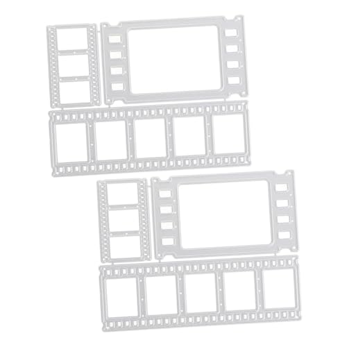 SHINEOFI 2 Sätze Stanzformen Scrapbooking Metall Schneidedies Filmstreifen Motive Prägeschablonen aus Carbonstahl für DIY Fotoalbum Basteln von SHINEOFI