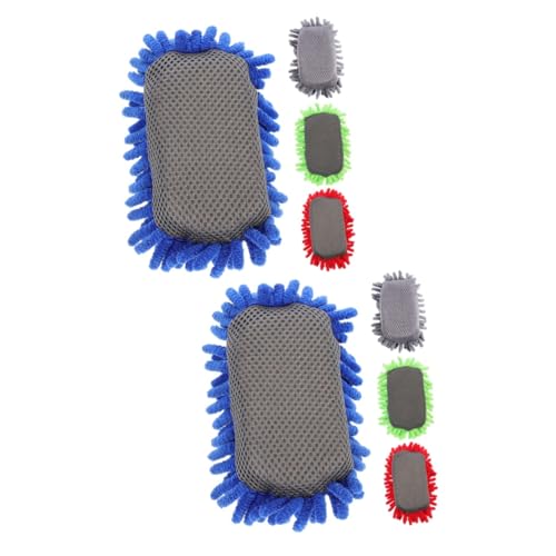 SHINEOFI 2 Sätze Staubreinigungsschwamm Tragbarer Trockenlöscher Tragbare Whiteboard-löscher Bürozubehör Büro-trockenlöscher Leichte Whiteboard-radierer Chenille 4 Stücke * 2 von SHINEOFI