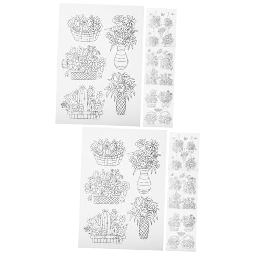 SHINEOFI 2 Sätze Stickstabilisator Embroidery Textilien Sewing Accessories Stickgewebe Nähen Stickgarn-kit Mini Dekorative Stickvliese Zerreißbares Stickvlies Papier Black 4 Blätter * 2 von SHINEOFI