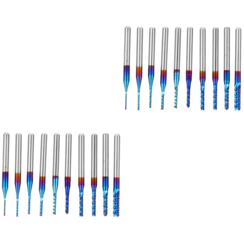 SHINEOFI 2 Sätze Teiliges Cnc Fräswerkzeuge Wolframstahl Mit Nanobeschichtung Für Präzises Fräsen Und Gravieren Hohe Härte Verschleißfest Lange 10 Stück * 2 von SHINEOFI