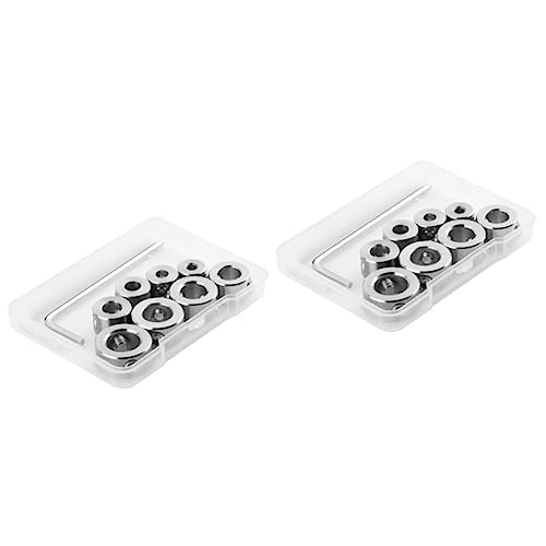 SHINEOFI 2 Sätze Teiliges Tiefenstopp Bohrermessgerät Bohrbit Halsringe Für Holzarbeiten Gleichmäßige Bohrtiefen Mit Einfachem Fixierungssystem 8 Stück * 2 von SHINEOFI