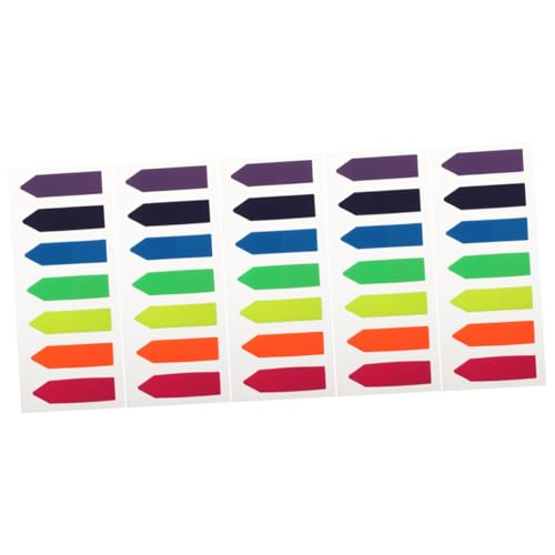 SHINEOFI 2 Sätze Transparentes Pfeiletikett Beschriftungsschilder Beschriften Seitenmarkierungen Klebestreifen Buchregisterkarten Papiermarken-aufkleber Das Haustier Colorful 5 Blätter * 2 von SHINEOFI