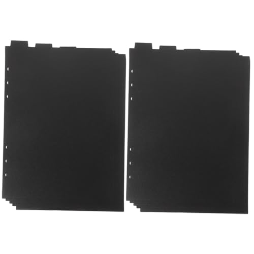 SHINEOFI 2 Sätze Trennwand Registerkarten A5-papierteiler Spitze Kategorieseitenteiler Trennstreifen Für Ordner A5 Ordnerteiler 6 Ringbuch-trennblätter Mit Laschen Pp Black 5 Stück * 2 SHINEOFI 2 Sätze Trennwand Registerkarten A5-papierteiler Spitze Kategorieseitenteiler Trennstreifen Für Ordner A5 Ordnerteiler 6 Ringbuch-trennblätter Mit Laschen Pp Black 5 Stück * 2 von SHINEOFI