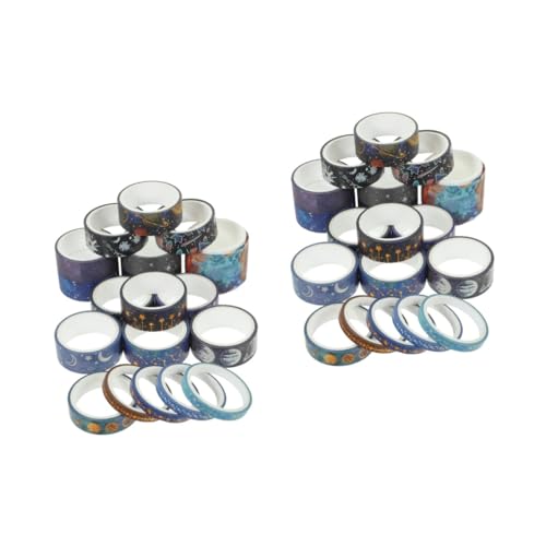 SHINEOFI 2 Sätze Universum-stern-taschenaufkleber Geschenkband Geschenkeband Geschenkidee Aufkleber Für Scrapbook-aufkleber Uv Washi Tape Zum Aufzeichnen Washi-tape-aufkleber 19 Rollen * 2 von SHINEOFI