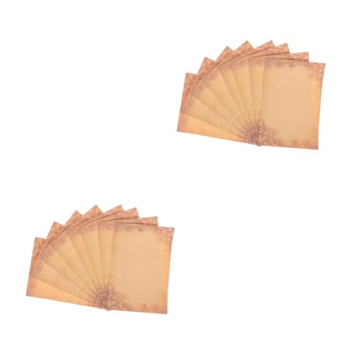 SHINEOFI 2 Sätze Vintage Briefpapier Schreibpapier Schreibwaren Pastellpapier Dekorativ Kalligraphie Papier Für Briefe Kreatives Briefpapier Vintage Stationäres Papier 8 Blätter * 2 von SHINEOFI