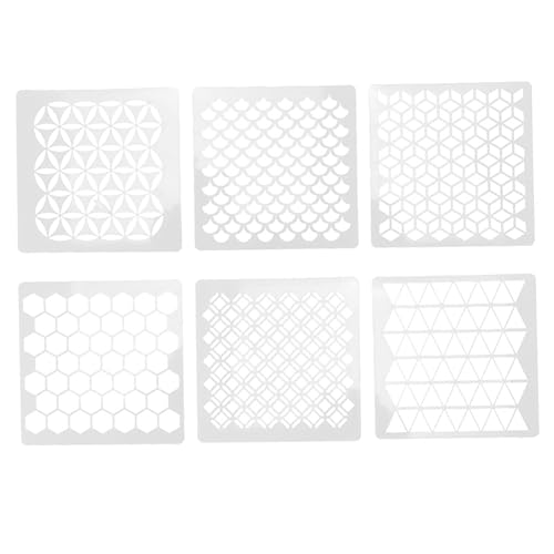 SHINEOFI 2 Sätze Wandmalerei-vorlage Vorlagen Schablone Für Malen -accessoires Wandmalerei Vorlage Weiß 6 Stücke * 2 von SHINEOFI