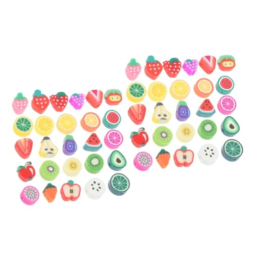 SHINEOFI 2 Sätze Weiche Keramikfruchtzubehör Bescherung Weihnachten Geldgeschenke Weihnachten Halskette Obst Süße Tonperlen Armband Herstellung Kit Perlen Polymer-ton 100 Stück * 2 von SHINEOFI