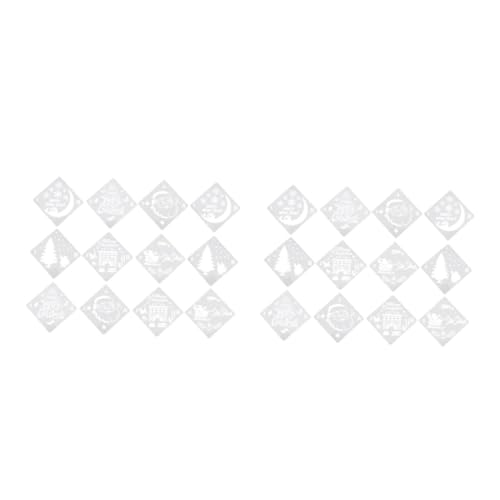 SHINEOFI 2 Sätze Weihnachtsblumenspray -vorlage Kreativ Schablone Dekorationen Zeichnungsvorlagen Zeichenvorlagen Für Weihnachtszeichnungsvorlagen Weiß Plastik 12 Stücke * 2 SHINEOFI 2 Sätze Weihnachtsblumenspray -vorlage Kreativ Schablone Dekorationen Zeichnungsvorlagen Zeichenvorlagen Für Weihnachtszeichnungsvorlagen Weiß Plastik 12 Stücke * 2 von SHINEOFI