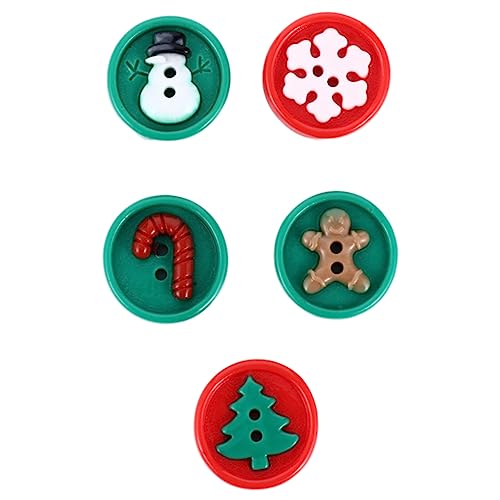 SHINEOFI 2 Sätze Weihnachtsknögezubehör Weihnachtsknöpfe Nähen Harzknöpfe Knöpfe Zum Handwerk Bastelknöpfe Bunte Knöpfe 50 Stück * 2 von SHINEOFI