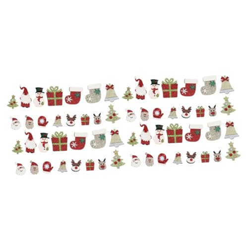 SHINEOFI 2 Sätze Zubehör Für Die Weihnachtsdekoration Dekorationen Mason Nähen Drinnen Weihnachtsmotiv Weihnachtsbasteln Patches Zum Thema Weihnachten Kleiderflicken Stoff 30 Stück * 2 von SHINEOFI