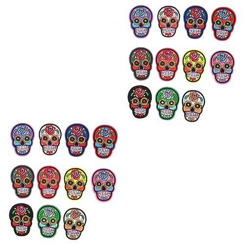 SHINEOFI 2 Sätze -patch Auf Der Rückseite Halloweenkostüm Patches Aufnähen Karikatur Schädelflecken Für Jacken Gestickte Halloween-patches Party Punk Stoff Colorful 11 Stück * 2 SHINEOFI 2 Sätze -patch Auf Der Rückseite Halloweenkostüm Patches Aufnähen Karikatur Schädelflecken Für Jacken Gestickte Halloween-patches Party Punk Stoff Colorful 11 Stück * 2 von SHINEOFI