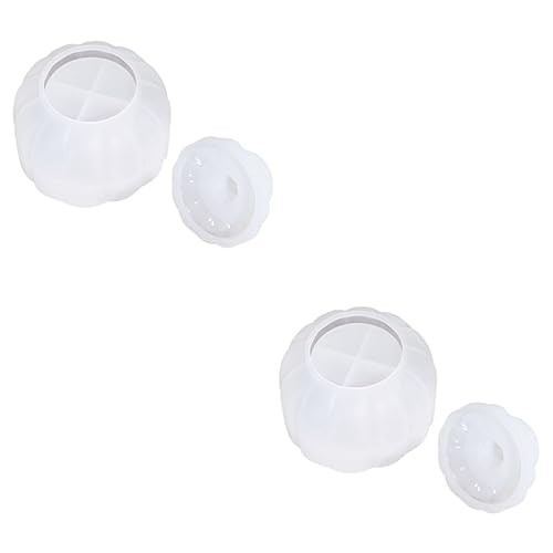 SHINEOFI 2 Sets DIY Klebeform Kürbis Aufbewahrungsbox Silikonform Kreative Aufbewahrungsbox Kürbisbehälterform Halloween Süßigkeitenschale Kürbis Aufbewahrungsform Halloween von SHINEOFI