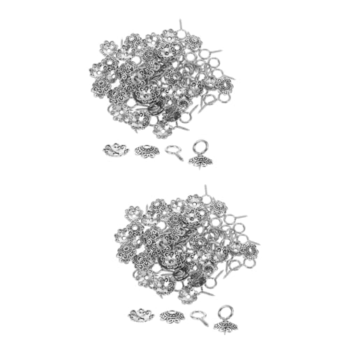 SHINEOFI 2 Sets Perlen Endkappen Schlüsselarmband Abstandsperlen Zur Schmuckherstellung Perlen Zum Basteln Perlenkappen Metall Ösenstifthaken Schmuckherstellung Charms SHINEOFI 2 Sets Perlen Endkappen Schlüsselarmband Abstandsperlen Zur Schmuckherstellung Perlen Zum Basteln Perlenkappen Metall Ösenstifthaken Schmuckherstellung Charms von SHINEOFI