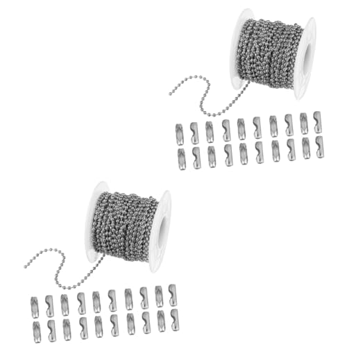 SHINEOFI 2 Stück 24 DIY Schmuckzubehör Kupfer Eisen Edelstahl Wellenperlenkette Schmuckkette Anhängerkette Zur Schmuckherstellung Armband Perlen Set Edelstein Schlüsselanhänger SHINEOFI 2 Stück 24 DIY Schmuckzubehör Kupfer Eisen Edelstahl Wellenperlenkette Schmuckkette Anhängerkette Zur Schmuckherstellung Armband Perlen Set Edelstein Schlüsselanhänger von SHINEOFI