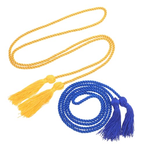 SHINEOFI 2 Stück Abschluss-Ehrenseil Zubehör für Abschlusskappen Abschluss Zubehör College-Abschlussdekorationen Materialien für die Abschlusssaison Grad Graduierungskordel Polyester von SHINEOFI