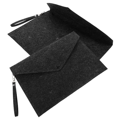 SHINEOFI 2 Stück Aktenhalter Datei Papierordner Ordner-Organizer für den Schreibtisch Pastellordner Brief Ordner über briefumschläge Dokumententasche Beutel mit Druckknöpfen gefühlt Grey SHINEOFI 2 Stück Aktenhalter Datei Papierordner Ordner-Organizer für den Schreibtisch Pastellordner Brief Ordner über briefumschläge Dokumententasche Beutel mit Druckknöpfen gefühlt Grey von SHINEOFI