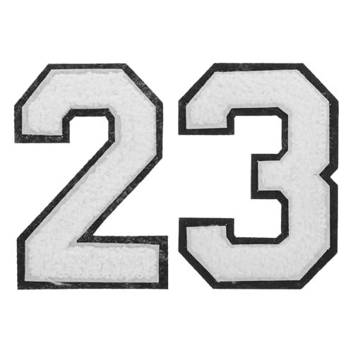 SHINEOFI 2 Stück Aufbügelbare Patches für Shirts Jeans Hüte und Taschen DIY Nummern für Sport und Bastelaccessoires Höhe von SHINEOFI