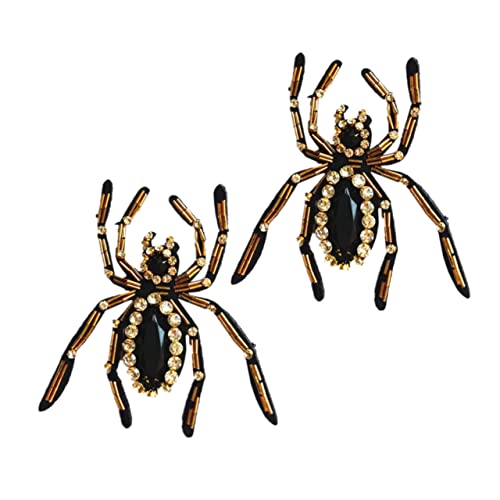 SHINEOFI 2 Stück Banner black spot D Spinnen-Patch Spinnen-Nähapplikation Dekorative Schuhapplikation Halloween-Verzierungen Aufkleber Spinnendekor Spinnenanhänger Flicken aufbügeln Vlies von SHINEOFI