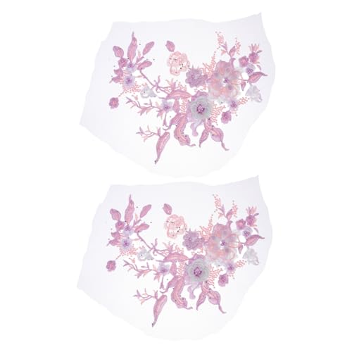 SHINEOFI 2 Stück Bestickte Blumen Spitze Applikationen mit Perlen Fliederfarbene Spitzenstickerei zum Aufbügeln Elegante Diy-verzierung für Brautkleider Festliche Kleidung Strapazierfähiges SHINEOFI 2 Stück Bestickte Blumen Spitze Applikationen mit Perlen Fliederfarbene Spitzenstickerei zum Aufbügeln Elegante Diy-verzierung für Brautkleider Festliche Kleidung Strapazierfähiges von SHINEOFI